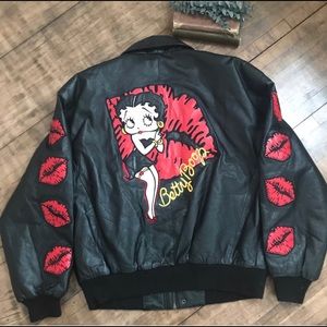 Betty boop Black leather jacket